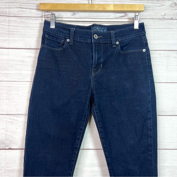 Lucky Brand Brooke Skinny Dark Wash Ankle Raw Hem Jeans Size 4/27 - Picture 2 of 11